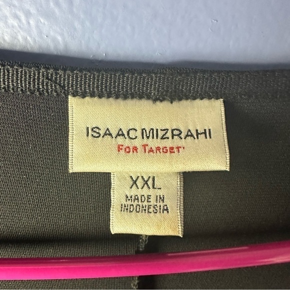 Isaac Mizrahi for target all black elegant form fitting midi wrap dress Size XXL - Picture 4 of 10